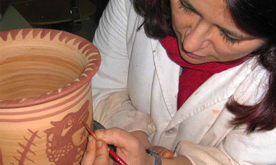 Reproducción de Kalathos pintado